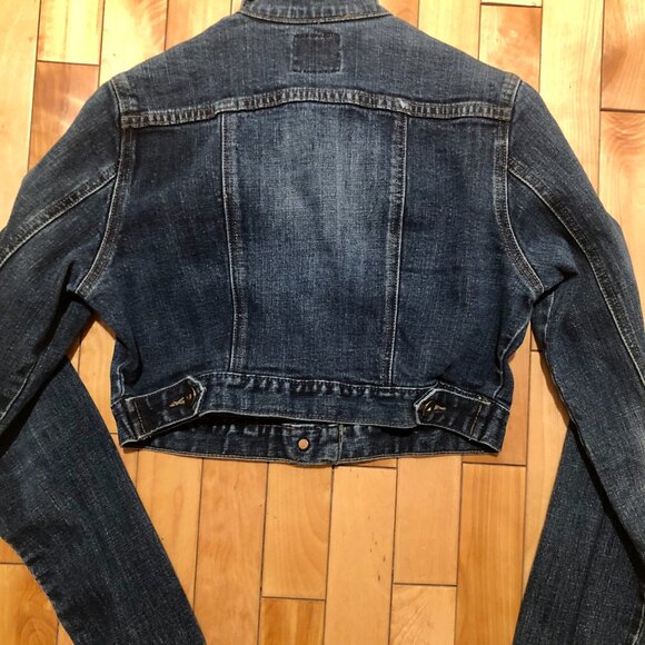 Vintage Y2K GUESS Jeans Cropped Denim Jacket Women’s Size M – Stretch Blue Jean - Picture 6 of 6